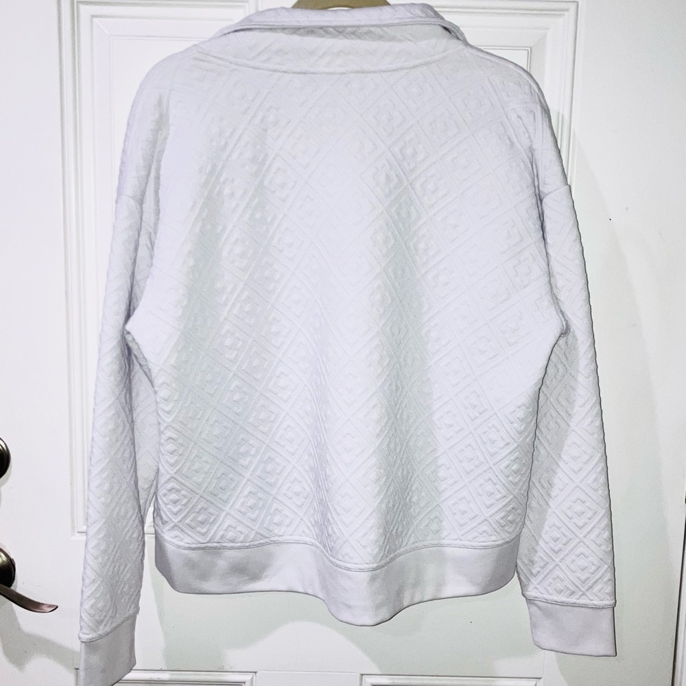 Tommy Bahama White Everyday Active Sweatshirt Pullover Quilted Golf Sport Sz L - Picture 5 of 6